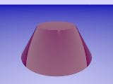 Right cone frustum